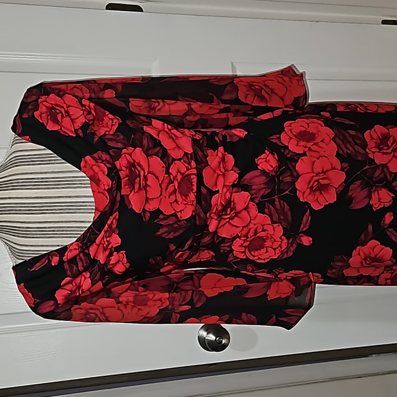 Connected Apperal Women Sheath Dress Red and black Size 8 - Picture 3 of 13